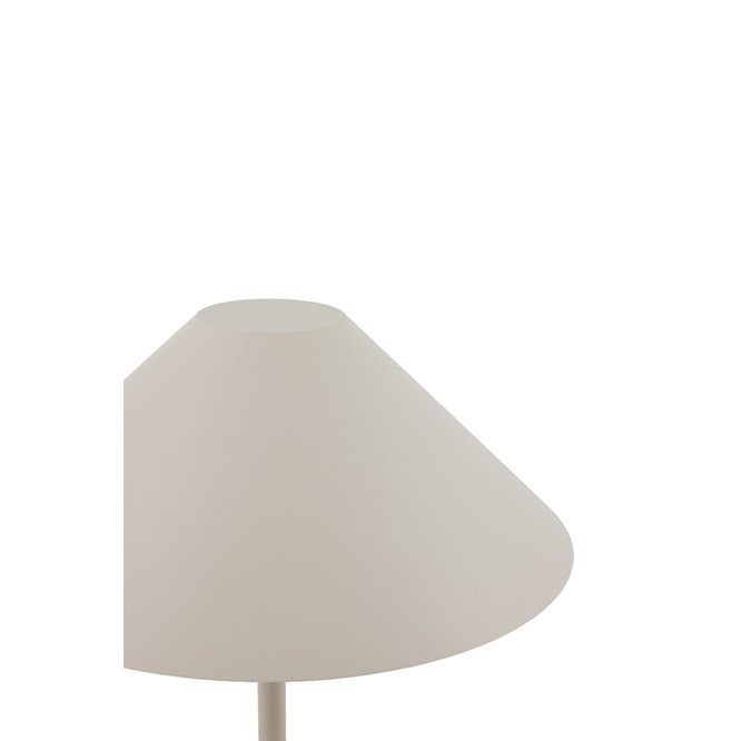 Beżowa lampa stojąca akumulatorowa Cannes IP54 klosz